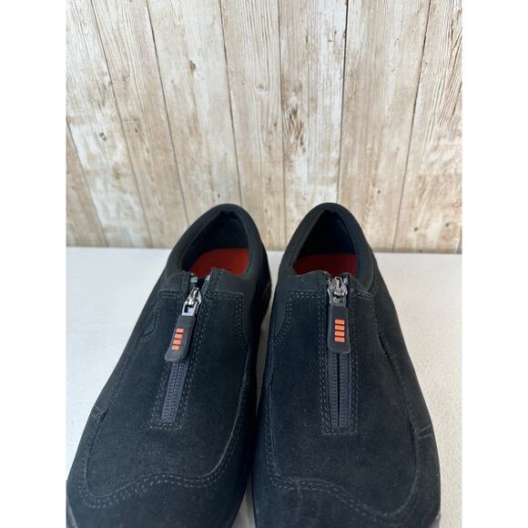 Lands' End Hiking Sneaker Womens Sz 4M‎ Black Suede Zip Up All-weather 322424 - Picture 6 of 9